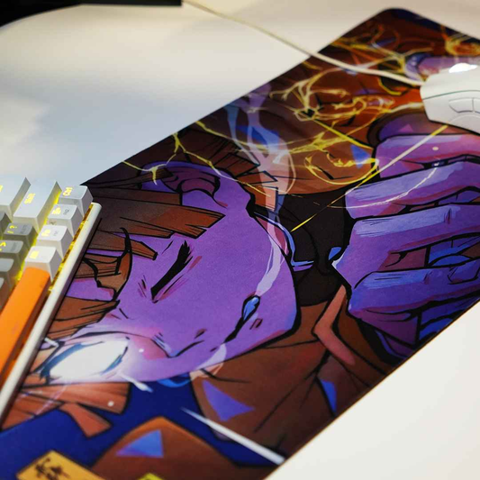 Flaming Thunder God Deskmat